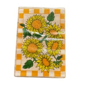Sunflower Rubber Stamp Wood Block